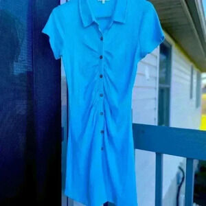 Ruched shirt dress